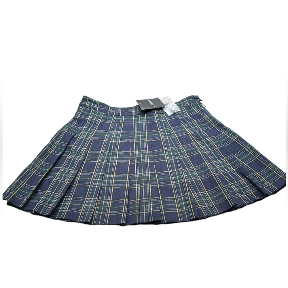 Forever 21 Pleated Plaid Mini Skirt